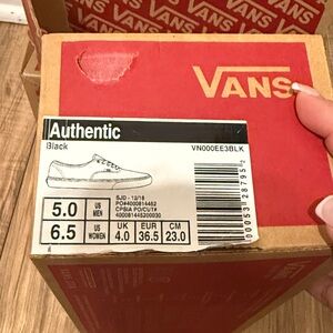Vans Authentic Black Shoes